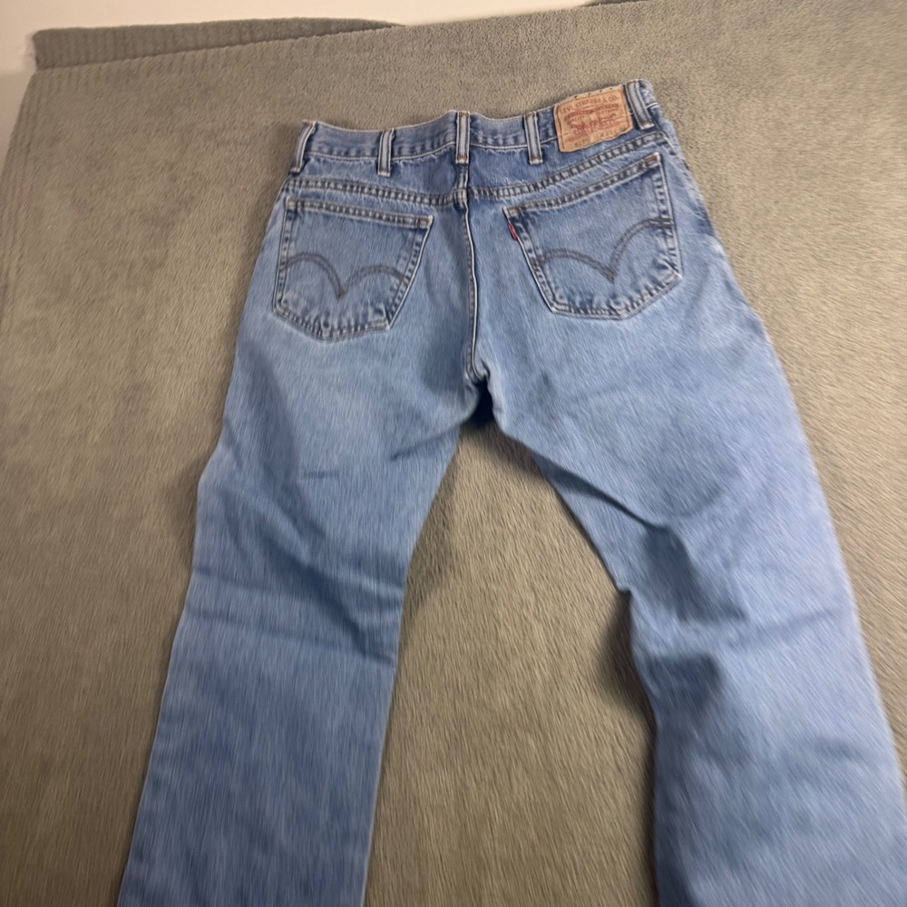 Levis 517 Mens Light Wash Slim Bootcut Denim Jeans W33 L34 Blue